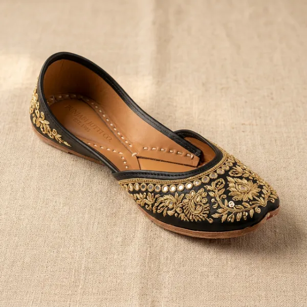 Black Studded Flats